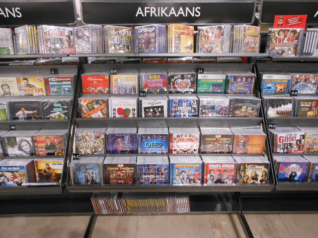 rack of Afrikaans CDs